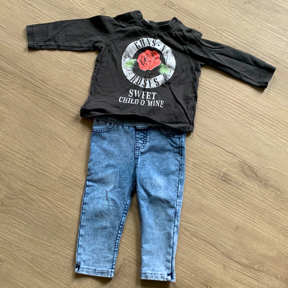 H&M Guns n Roses Set. 9 mos